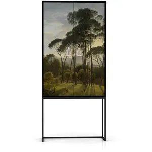 RNT by Really Nice Things Buffet armoire 2 portes en MDF imprimé forestier
