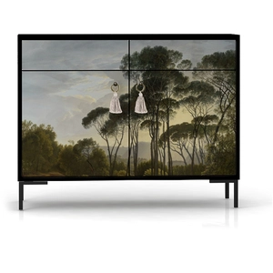 RNT by Really Nice Things Buffet en MDF 2 portes 2 tiroirs imprimé forêt pas cher