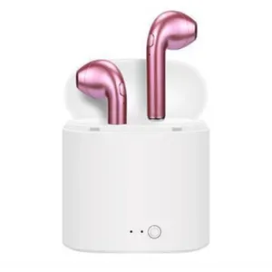 Non communiqué Écouteurs Bluetooth rose i7 avec boitier de charge pas cher