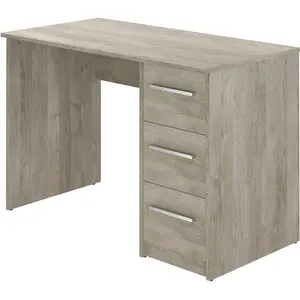 Bureau SAME 3 tiroirs 110x56x74 cm chêne TALESA pas cher