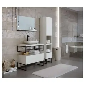 Meuble sous vasque double 120 cm NIAGARA coloris blanc pas cher