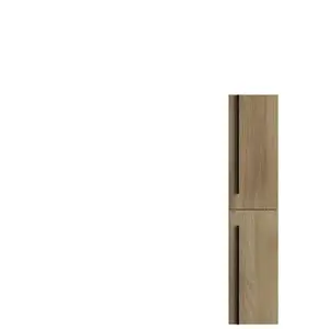 Colonne de salle de bain ANGI 2 portes 140x30x27 cm chêne T-BATH pas cher