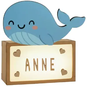 Vintiun Lampe À Poser Personnalisable - Baleine pas cher