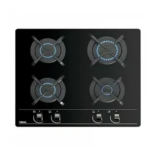 Comparateur de prix : Teka GBC 64000 Plaque de Cuisson au Gaz Butane 4 Zones Verre Noir