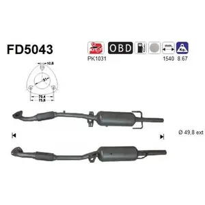 Comparateur de prix : AS Filtre à particules / à suie, échappement PRIX CANON, par ex. pour Vauxhall, Opel