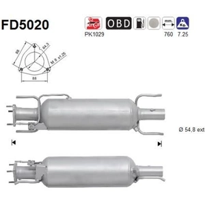 Comparateur de prix : AS Filtre à particules / FAP pour ALFA ROMEO: Spider, 159, Brera (Ref: FD5020)