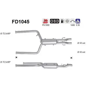 Comparateur de prix : AS Filtre à particules / FAP pour JAGUAR: XF, S-Type (Ref: FD1045)