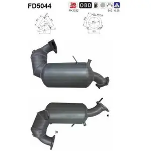 Comparateur de prix : AS Filtre à particules / FAP pour AUDI: A4, A5 (Ref: FD5044)