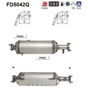 AS Filtre à particules / à suie, échappement FD5042Q pas cher