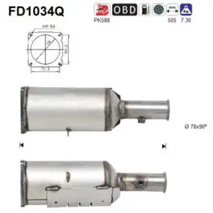 AS FD1034Q Filtre à Particules pas cher