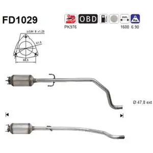 AS Filtre à particules / FAP pour OPEL: Corsa (Ref: FD1029) pas cher