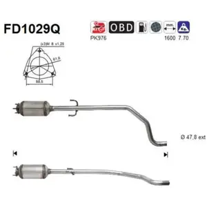 AS FD1029Q Filtre à Particules pas cher