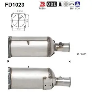 Comparateur de prix : AS Filtre à particules / FAP pour CITROËN: C4 Picasso (Ref: FD1023)