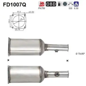 AS Filtre à particules / à suie, échappement FD1007Q pas cher