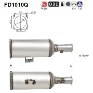 Filtre À Particules / À Suie, Échappement Fd1010q As As Fd1010q pas cher