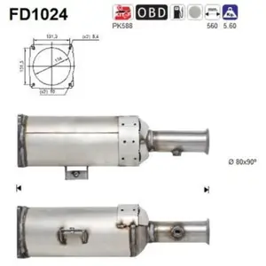Comparateur de prix : AS Filtre à particules / FAP pour CITROËN: Jumpy, C8, Dispatch & PEUGE...