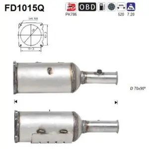 Filtre À Particules / À Suie, Échappement Fd1015q As As Fd1015q pas cher