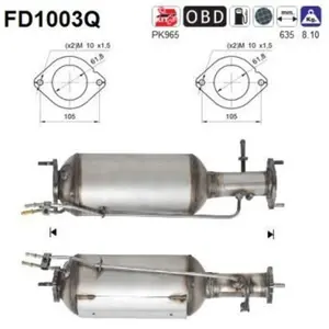 Comparateur de prix : PRIX CANON Filtre à particules / à suie, échappement AS, par ex. pour Ford, Volvo