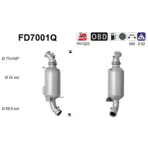 AS Filtre à particules / à suie, échappement FD7001Q pas cher