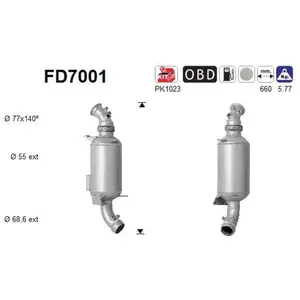 Comparateur de prix : AS Filtre à particules / à suie, échappement PRIX CANON, par ex. pour VW