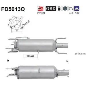 AS Filtre à particules / à suie, échappement FD5013Q pas cher