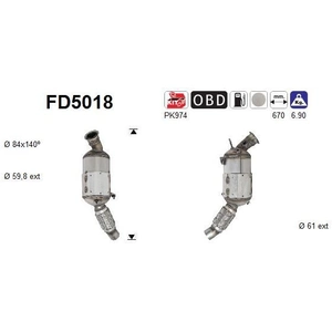 Comparateur de prix : AS Filtre à particules / à suie, échappement PRIX CANON, par ex. pour BMW