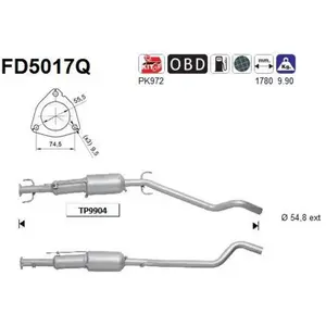 Filtre À Particules / À Suie, Échappement Fd5017q As As Fd5017q pas cher