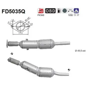 AS FD5035Q Filtre à Particules pas cher