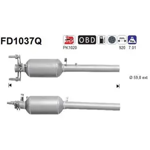 AS Filtre à particules / à suie, échappement FD1037Q pas cher