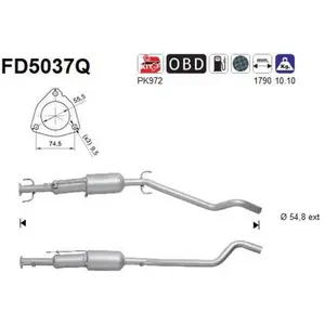 AS Filtre à particules / FAP pour OPEL: Astra (Ref: FD5037Q) pas cher