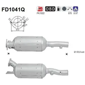 AS FD1041Q Filtre à Particules pas cher