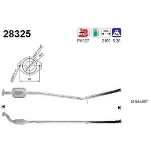 AS Catalyseur pour PEUGEOT: 205 (Ref: 28325) pas cher
