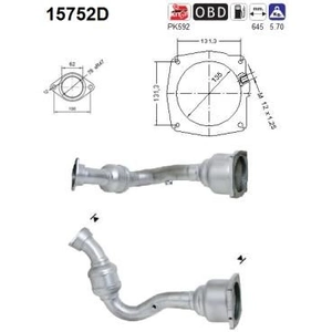 AS Catalyseur pour LANCIA: Phedra & FIAT: Ulysse & CITROËN: C8 & PEUGEOT: 807 (Ref: 15752D) pas cher
