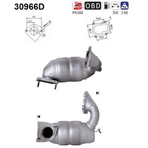 AS Catalyseur pour RENAULT: Laguna, Trafic & OPEL: Vivaro & NISSAN: Primastar (Ref: 30966D) pas cher