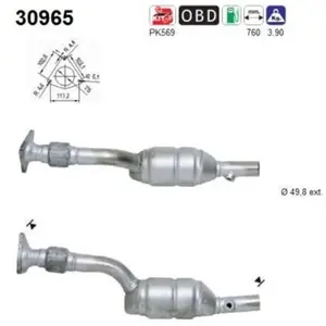 AS Catalyseur pour RENAULT: Mégane, Scénic (Ref: 30965) pas cher