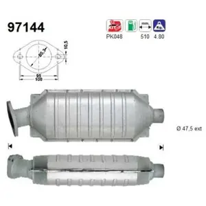 AS Catalyseur pour VOLVO: S40, V40 (Ref: 97144) pas cher