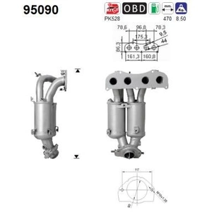 AS Catalyseur pour TOYOTA: RAV4, Picnic, Avensis Verso (Ref: 95090)