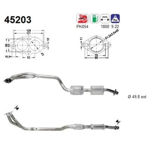 AS Catalyseur pour BMW: Série 3 (Ref: 45203) pas cher