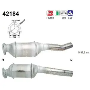 AS Catalyseur pour AUDI: 80 (Ref: 42184) pas cher