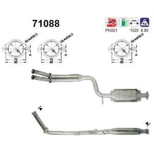 AS Catalyseur pour MERCEDES-BENZ: Classe G, 124 Series, 123 Series (Ref: 71088) pas cher