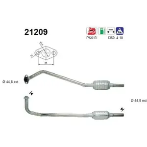 AS Catalyseur pour OPEL: Corsa, Combo (Ref: 21209)