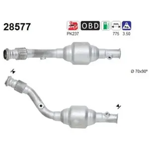 AS Catalyseur pour PEUGEOT: 307 (Ref: 28577) pas cher