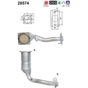 AS Catalyseur pour PEUGEOT: 206 (Ref: 28574) pas cher