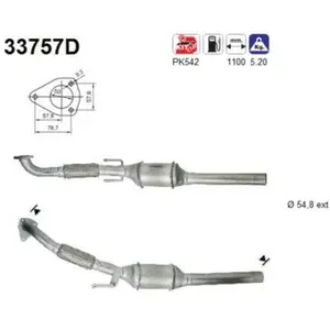 Comparateur de prix : AS Catalyseur PRIX CANON, par ex. pour VW, Seat, Audi