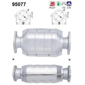 AS Catalyseur pour TOYOTA: Corolla, Celica (Ref: 95077) pas cher