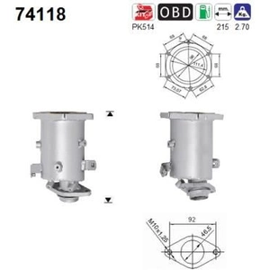 AS Catalyseur pour NISSAN: Almera, Primera, Almera Tino (Ref: 74118) pas cher