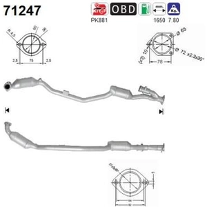 AS Catalyseur pour MERCEDES-BENZ: Classe CLK, Classe C (Ref: 71247) pas cher