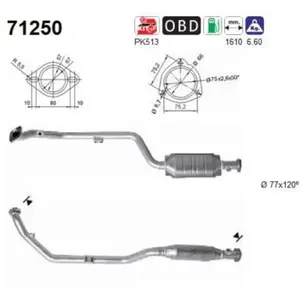 AS Catalyseur pour MERCEDES-BENZ: Classe SLK (Ref: 71250) pas cher