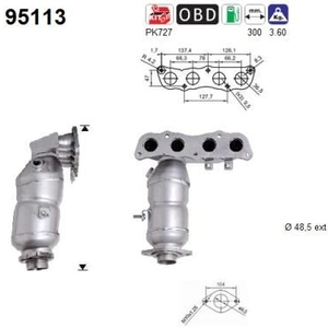 AS Catalyseur pour TOYOTA: Yaris (Ref: 95113) pas cher