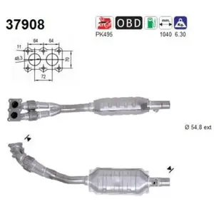 Comparateur de prix : AS Catalyseur pour SKODA: Octavia & VOLKSWAGEN: New Beetle, Golf, Bora (Ref: 37908)